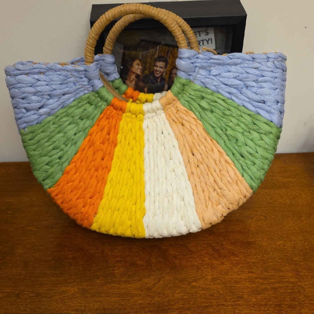 Multicolor Woven Women's Bag